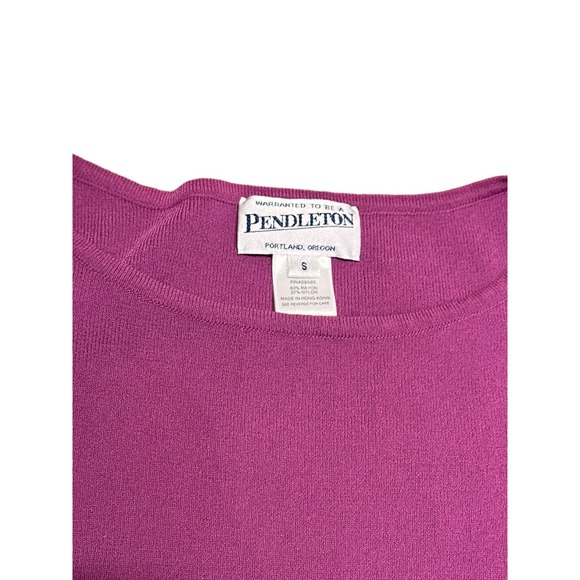 Pendelton Women's 3/4 length Sleeve Berry Pink Colored Sweater Size Small EPC! - Picture 4 of 5
